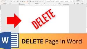 How to Delete page from word