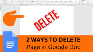 How to delete a page in Google Doc