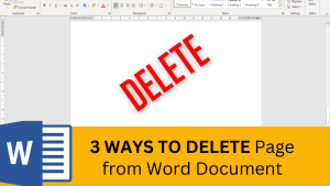 How to Delete page in word