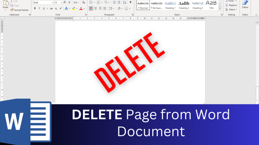 How to delete page in Word