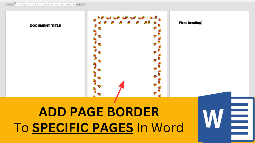 How to add page border to Specific pages in word