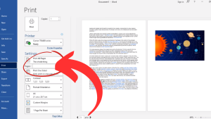 How to print specific pages in MS Word