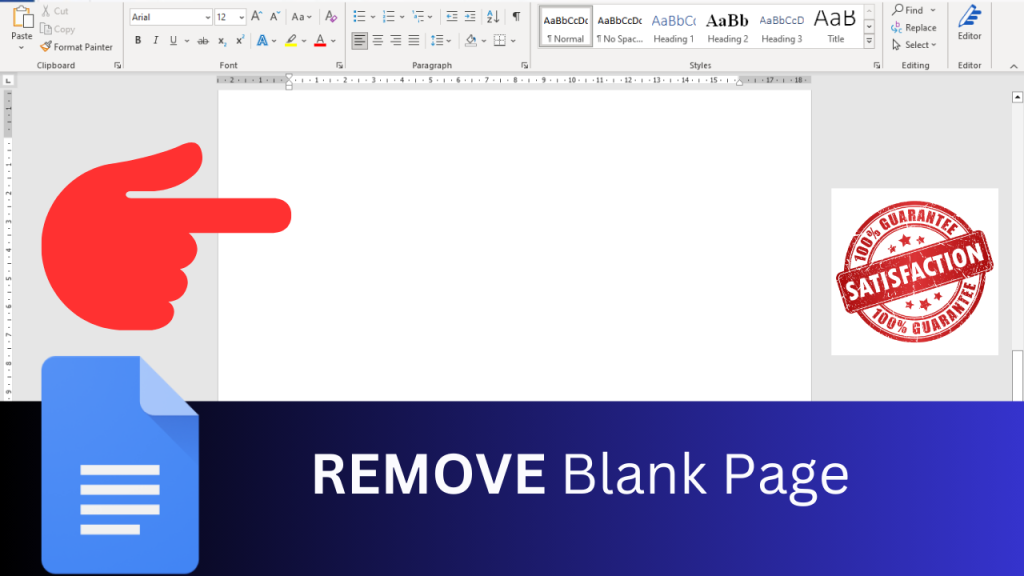 How to remove blank page on Google Docs