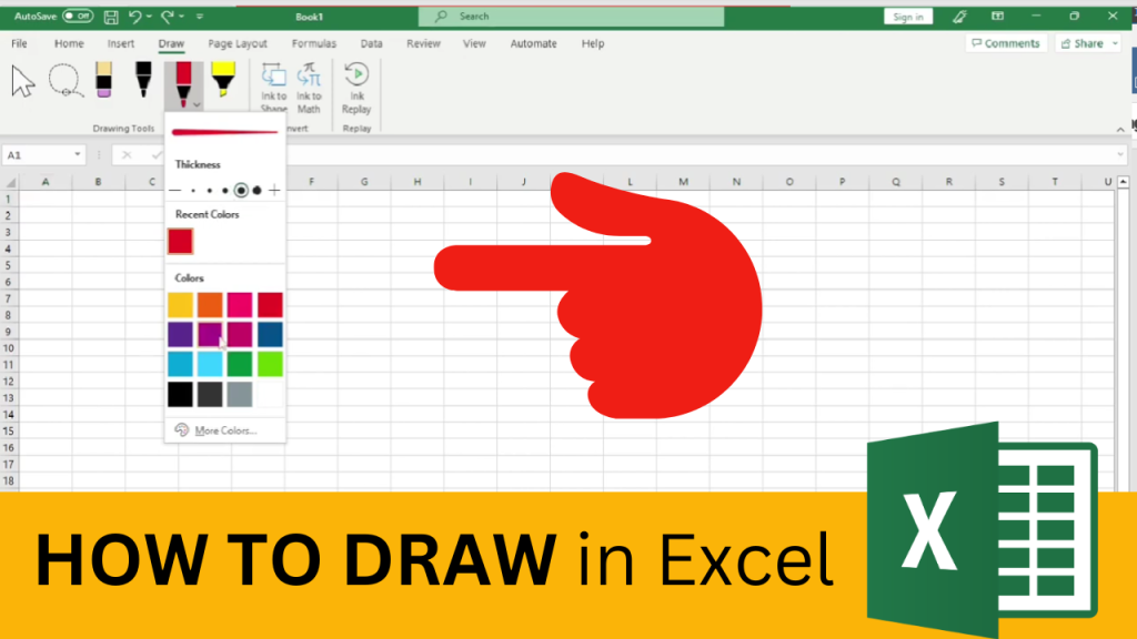 How to Draw in excel